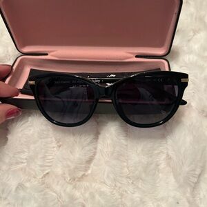 Juicy Couture Black and Gold Sunglasses with cloth and case